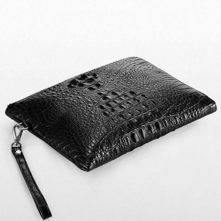 Premium Crocodile Leather Clutch Wallet With Wrist Strap-Lay