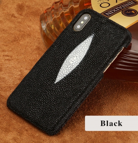 Stingray Leather iPhone Xs Max, Xs, X Case-Black