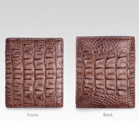 Stylish Crocodile Backbone Skin Bifold Wallet-Details
