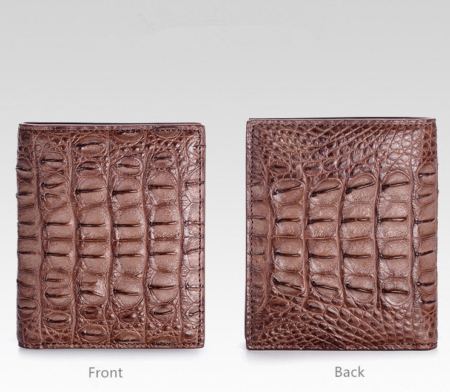 Stylish Crocodile Backbone Skin Bifold Wallet-Details