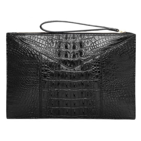 Stylish Crocodile Clutch Bag, Crocodile Clutch Wristlet Wallet for Men-Back