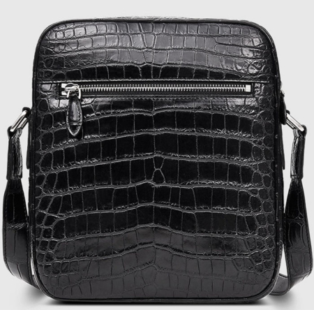 Alligator Messenger Bag Crossbody Shoulder Bag-Back