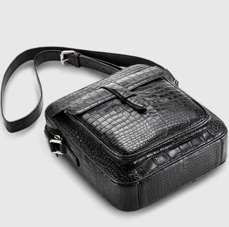 Alligator Messenger Bag Crossbody Shoulder Bag-Exhibition