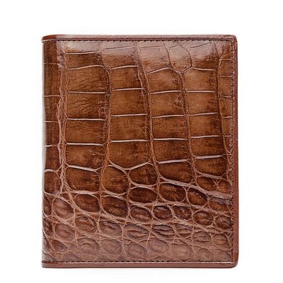 Purple Genuine Alligator Crocodile Leather Skin Bifold Wallet Card for men‘s