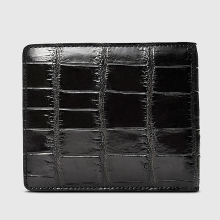 Classic Alligator Wallet, Genuine Alligator Skin Wallet for Men-Back