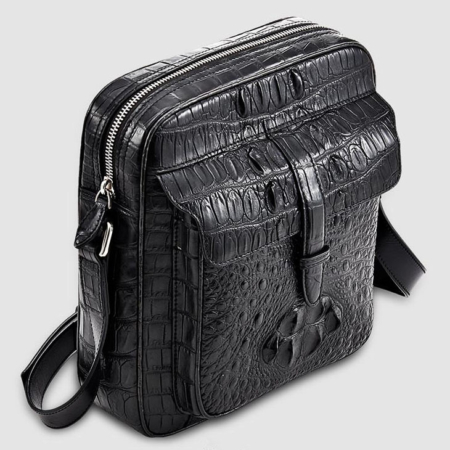 Crocodile Messenger Bag Crossbody Shoulder Bag-Top