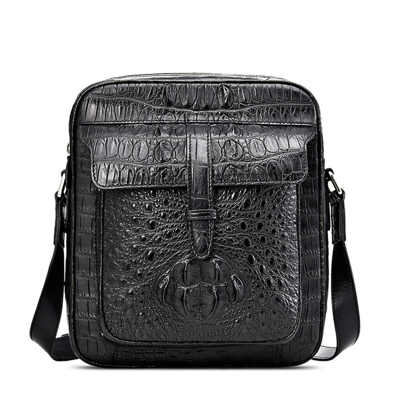 Luxury Alligator Flap Messenger Bag