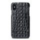 Black iPhone Xs Max, Xs, X Crocodile Back Skin Snap-on Case