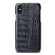 Black iPhone Xs Max, Xs, X Crocodile Belly Skin Snap-on Case