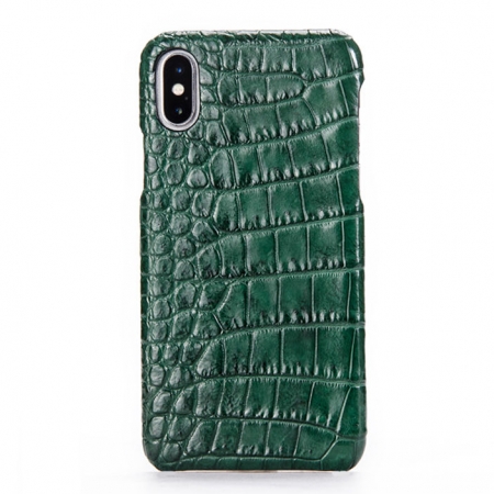 Crocodile iPhone X Case, Crocodile Snap-on Case for iPhone X-Belly Skin-Green