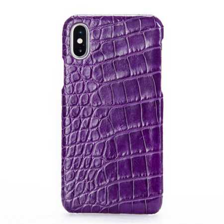 Crocodile iPhone X Case, Crocodile Snap-on Case for iPhone X-Belly Skin-Purple