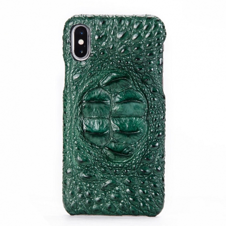 Crocodile iPhone X Case, Crocodile Snap-on Case for iPhone X-Head Skin – Green