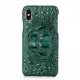 Crocodile iPhone X Case, Crocodile Snap-on Case for iPhone X-Head Skin – Green