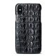 Black iPhone Xs Max, Xs, X Crocodile Tail Skin Snap-on Case