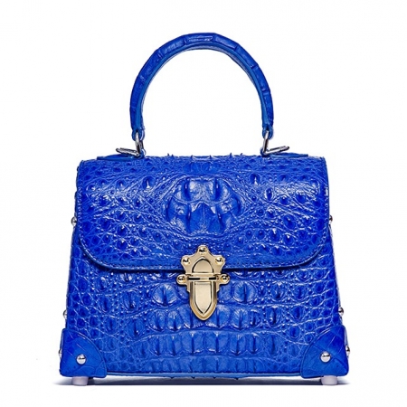 Designer Crocodile Handbags Crossbody Bags-Blue