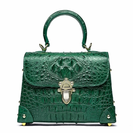 Designer Crocodile Handbags Crossbody Bags-Green