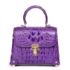 Designer Crocodile Handbags Crossbody Bags-Purple
