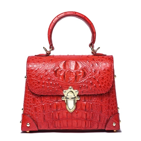 Designer Crocodile Handbags Crossbody Bags-Red