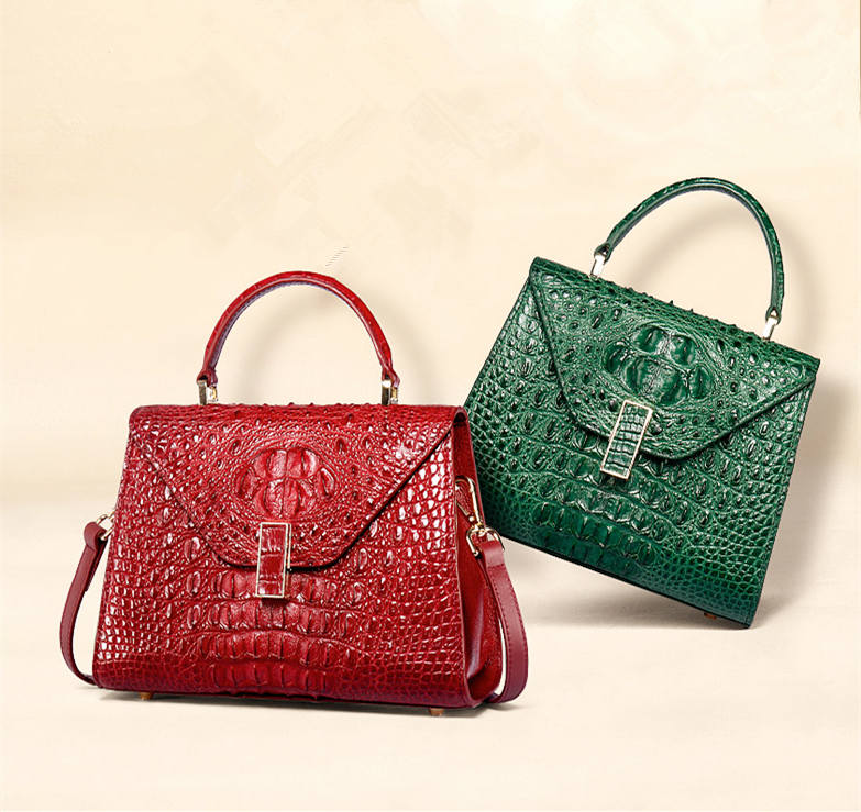 Women's Crocodile Top Handle Handbag