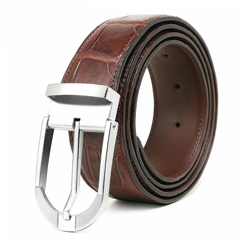 Men's Genuine Leather Belt Crocodile Pattern Belt Automatic Buckle Business  Suit Waist Strap - Temu Austria