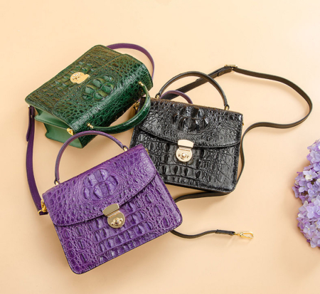 Ladies Designer Crocodile Purses Cross Body Handbags-Exhibition