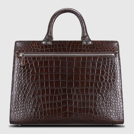 Luxury Alligator Lawyer Bag, Alligator Briefcase-Back