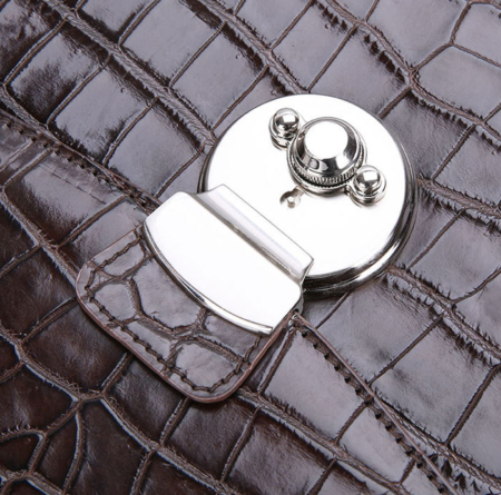 Luxury Alligator Lawyer Bag, Alligator Briefcase-Details