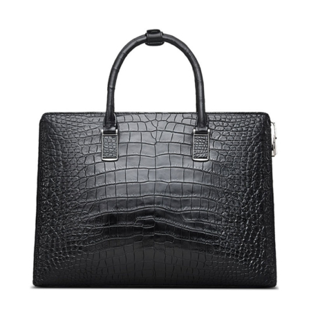 Hard Alligator Leather Attache Briefcase Executive Case for Men