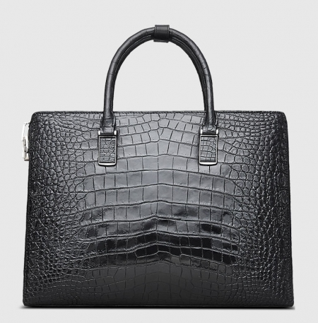 Luxury Business Alligator Skin Briefcase for Men-Back