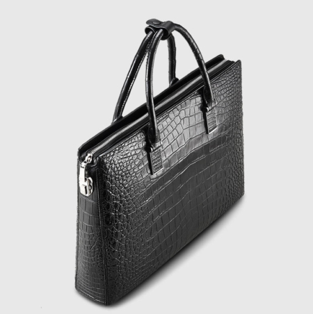 Luxury Business Alligator Skin Briefcase for Men-Top