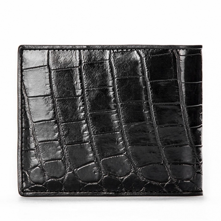 Luxury Crocodile Wallet, Premium Crocodile Bifold Wallet-Back