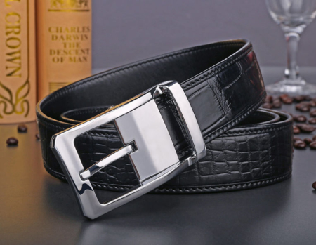 Mens Alligator Dress Belt, Classic Alligator Belt for Men-2