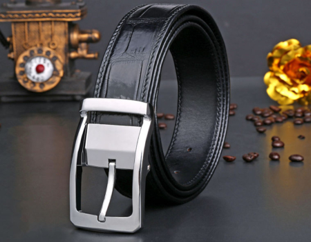 Mens Alligator Dress Belt, Classic Alligator Belt for Men-Exhibition