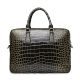 Mens Alligator Leather Briefcase Shoulder Laptop Business Bag