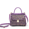 Style Crocodile Handbag Shoulder Bag Evening Bag-Purple