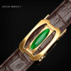 Unique Mens Alligator Belt With Agate Buckle-Agate Stone