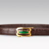 Unique Mens Alligator Belt With Agate Buckle-Exhibition