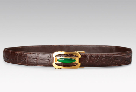 Unique Mens Alligator Belt With Agate Buckle-Exhibition