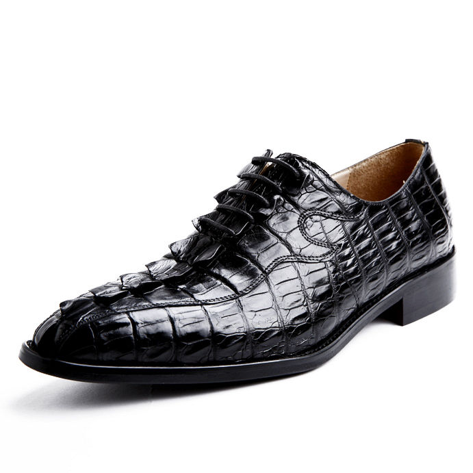 mens black crocodile shoes