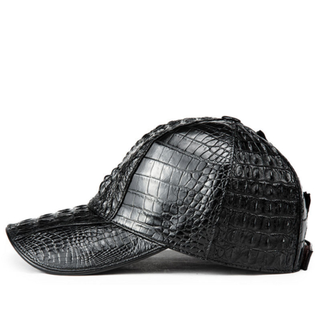 Alligator Skin Hat, Crocodile Skin Hat-Black