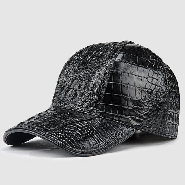 crocodile leather hat