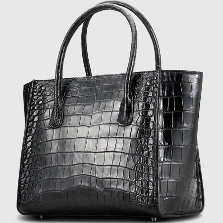 Alligator Skin Top Handle Handbag Tote Bag-1