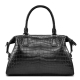 Casual Alligator Handbag, Fashion Top Handle Bag Cross body Shoulder Bag-Black