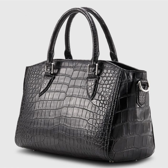 Casual Alligator Leather Tote Shoulder Handbag for Women