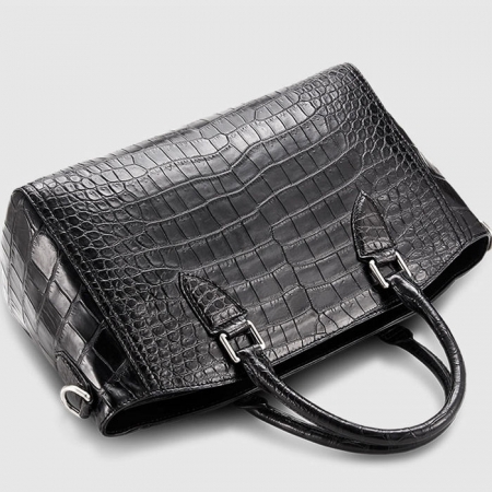 Casual Alligator Leather Tote Shoulder Handbag for Women-Top
