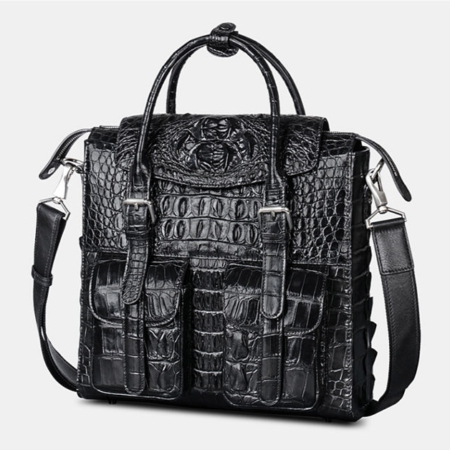 Crocodile Briefcase Shoulder Cross-body Laptop Business Bag