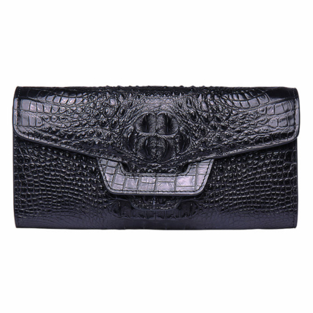 Crocodile Leather Clutch Long Purse Leather Wallet for Women