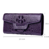 Crocodile Leather Clutch Long Purse Leather Wallet for Women-Size