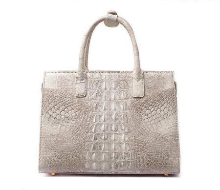 Crocodile Purse Top Handle Handbag Shoulder Bag-Back