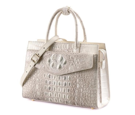 Crocodile Purse Top Handle Handbag Shoulder Bag-Micro Side